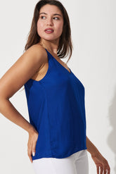 Cobalt Satin Cami Blouse